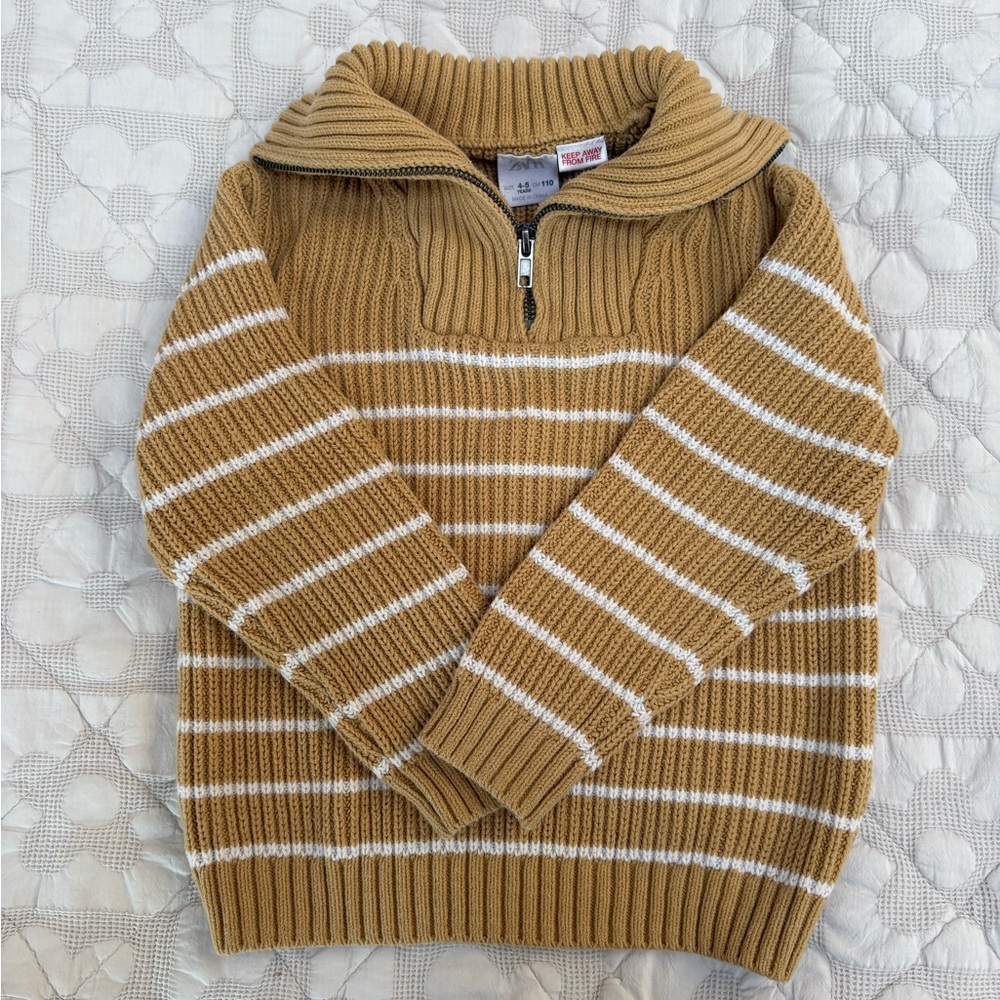 Zara Half Zip  Cotton Sweater